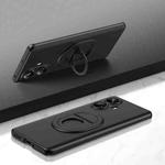 For Realme 10 Pro+ Magsafe Hidden Fold Holder Full Coverage Shockproof Phone Case(Black)
