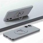 For Realme 10 Pro Magsafe Hidden Fold Holder Full Coverage Shockproof Phone Case(Grey)