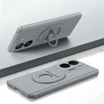 For vivo iQOO Z7 Magsafe Hidden Fold Holder Full Coverage Shockproof Phone Case(Grey)