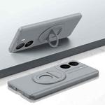 For vivo iQOO Z7X Magsafe Hidden Fold Holder Full Coverage Shockproof Phone Case(Grey)