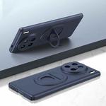 For vivo X90 Pro Magsafe Hidden Fold Holder Full Coverage Shockproof Phone Case(Blue)