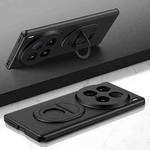 For vivo X100 Ultra Magsafe Hidden Fold Holder Full Coverage Shockproof Phone Case(Black)
