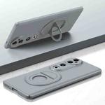 For vivo S19 Pro Magsafe Hidden Fold Holder Full Coverage Shockproof Phone Case(Grey)