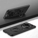 For Huawei Mate 60 Magsafe Hidden Fold Holder Full Coverage Shockproof Phone Case(Black)