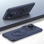 For Huawei P70 Art Magsafe Hidden Fold Holder Full Coverage Shockproof Phone Case(Blue)