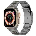 For Apple Watch Ultra 49mm Tortoise Buckle Titanium Steel Watch Band(Grey)
