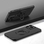 For iPhone 12 Pro Magsafe Hidden Fold Holder Full Coverage Shockproof Phone Case(Black)