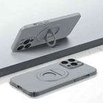 For iPhone 12 Pro Magsafe Hidden Fold Holder Full Coverage Shockproof Phone Case(Grey)