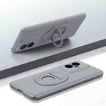 For Honor 100 Magsafe Hidden Fold Holder Full Coverage Shockproof Phone Case(Grey)