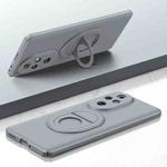 For Honor 200 Pro Magsafe Hidden Fold Holder Full Coverage Shockproof Phone Case(Grey)