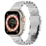 For Apple Watch Ultra 49mm Butterfly Type Titanium Steel Watch Band(Silver)