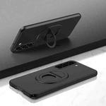 For Samsung Galaxy S23 Magsafe Hidden Fold Holder Full Coverage Shockproof Phone Case(Black)