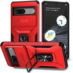 For Google Pixel 7 5G Sliding Camshield Holder Phone Case(Red)