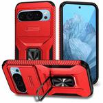 For Google Pixel 9 Pro Sliding Camshield Holder Phone Case(Red)