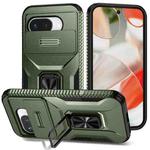 For Google Pixel 9a Sliding Camshield Holder Phone Case(Alpine Green)