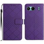 For OnePlus Nord 4 5G Rhombic Grid Texture Leather Phone Case(Purple)