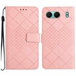 For OnePlus Nord 4 5G Rhombic Grid Texture Leather Phone Case(Pink)