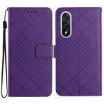 For OnePlus Nord 5 5G / Ace 5 Ultra Rhombic Grid Texture Leather Phone Case(Purple)
