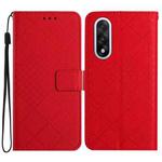 For OnePlus Nord 5 5G / Ace 5 Ultra Rhombic Grid Texture Leather Phone Case(Red)
