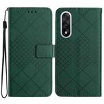 For OnePlus Nord 5 5G / Ace 5 Ultra Rhombic Grid Texture Leather Phone Case(Green)