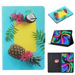 For Lenovo Tab M11/ Xiaoxin Pad 11 2024 Voltage Coloured Drawing Smart Leather Tablet Case(Pineapple)