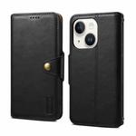 For iPhone 14 Plus Denior Cowhide Texture Wallet Style Leather Phone Case(Black)