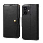 For iPhone 12 Denior Cowhide Texture Wallet Style Leather Phone Case(Black)