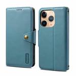 For iPhone 11 Pro Max Denior Cowhide Texture Wallet Style Leather Phone Case(Blue)