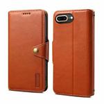 For iPhone 8 Plus / 7 Plus Denior Cowhide Texture Wallet Style Leather Phone Case(Brown)