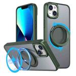 For iPhone 13 360-degree Rotating MagSafe Magnetic Holder Phone Case(Green)