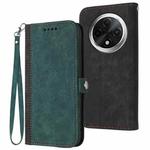 For Xiaomi Redmi A3 Pro Side Buckle Double Fold Hand Strap Leather Phone Case(Dark Green)