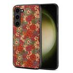 For Samsung Galaxy S23 5G Four Seasons Flower Language Series TPU Phone Case(Summer Red)