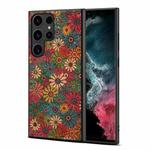 For Samsung Galaxy S22 Ultra 5G Four Seasons Flower Language Series TPU Phone Case(Spring Green)