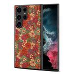 For Samsung Galaxy S22 Ultra 5G Four Seasons Flower Language Series TPU Phone Case(Summer Red)