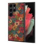 For Samsung Galaxy S21 Ultra 5G Four Seasons Flower Language Series TPU Phone Case(Spring Green)