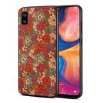 For Samsung Galaxy A20 Four Seasons Flower Language Series TPU Phone Case(Summer Red)