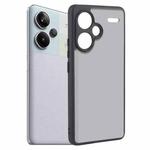 For Xiaomi Redmi Note 13 Pro+ Fine Pore Matte Black TPU + PC Phone Case