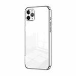 For iPhone 11 Pro Max Transparent Plating Fine Hole Phone Case(Silver)