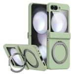 For Samsung Galaxy Z Flip5 5G 360 Degree Stand MagSafe Magnetic All-inclusive Phone Case(Light Green)