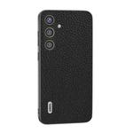 For Samsung Galaxy S24+ 5G ABEEL Genuine Leather Litchi Texture Phone Case(Black)