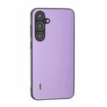 For Samsung Galaxy S24+ 5G ABEEL Ecological Leather Shockproof PU Phone Case(Purple)