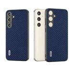 For Samsung Galaxy S24+ 5G ABEEL Carbon Fiber Texture Protective Phone Case(Dark Blue)