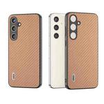 For Samsung Galaxy S24 5G ABEEL Carbon Fiber Texture Protective Phone Case(Gold)