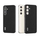 For Samsung Galaxy S24 5G ABEEL Carbon Fiber Texture Protective Phone Case(Black)