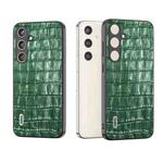 For Samsung Galaxy S24+ 5G ABEEL Crocodile Texture Genuine Leather Phone Case(Green)