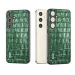For Samsung Galaxy S24 5G ABEEL Crocodile Texture Genuine Leather Phone Case(Green)