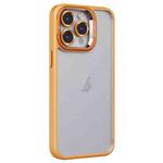 For iPhone 13 Pro Invisible Lens Holder PC + TPU Frosted Phone Case(Orange)