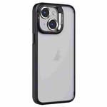 For iPhone 13 Invisible Lens Holder PC + TPU Frosted Phone Case(Black)