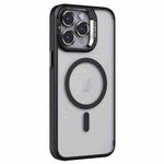 For iPhone 13 Pro Max Invisible Lens Holder PC + TPU Frosted MagSafe Phone Case(Black)