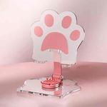 Portable Foldable Cat Claw Acrylic Lazy Holder(Pink)